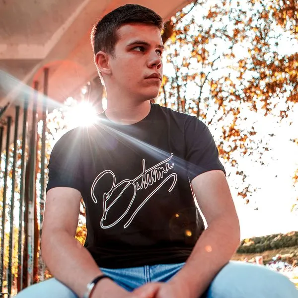 100% Bitume Art Letter Black White Tee 