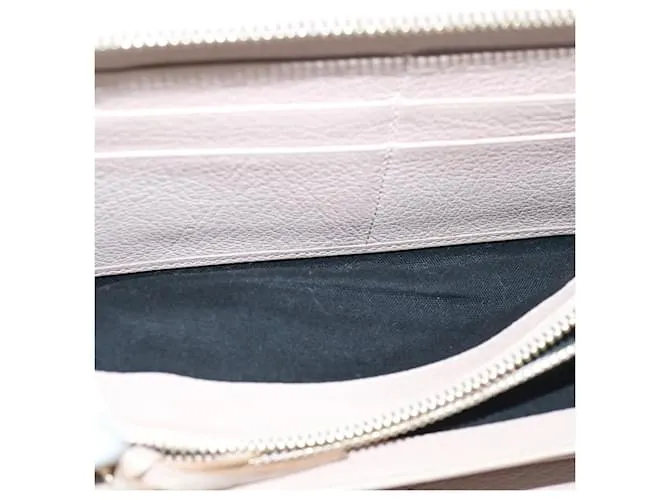 BALENCIAGA Cartera larga Classic Continental Zip Cuero Rosa 253036 Auth yk9793 