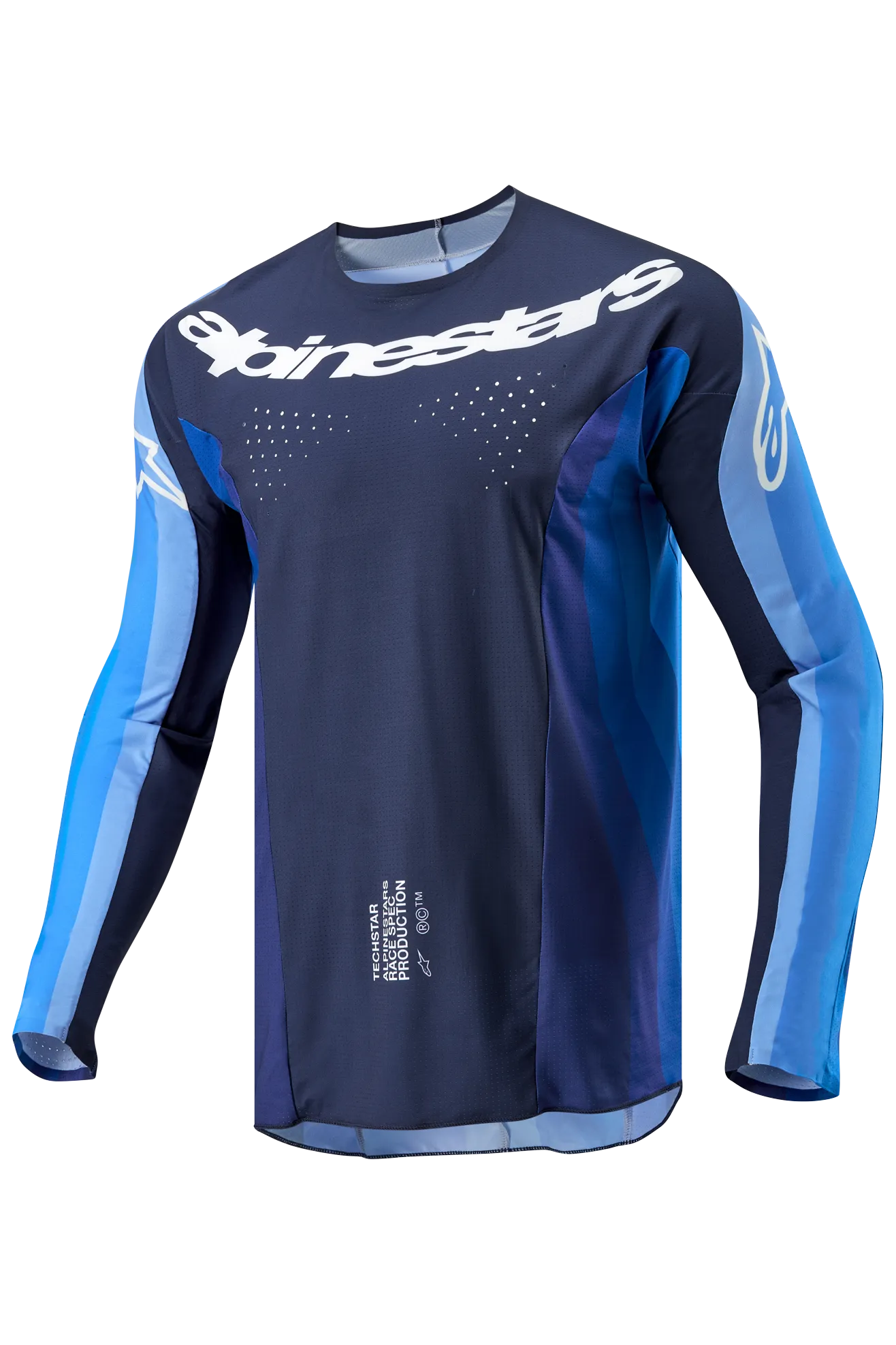 CAMISETA DE CROSS ALPINESTARS TECHSTAR PNEUMA AZUL MARINO OSCUROAZUL CLARO