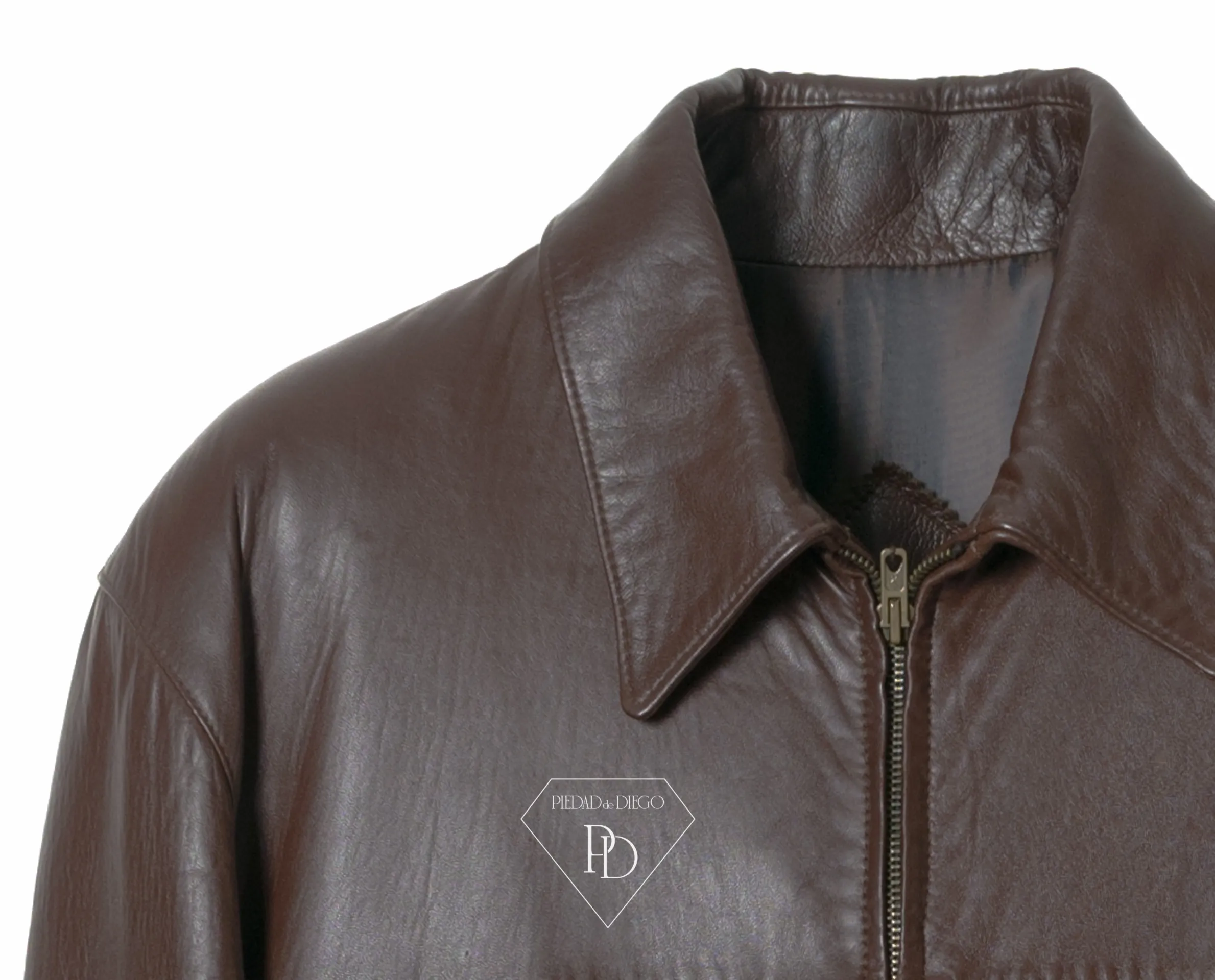 Chaqueta cuero Hombre Marrón