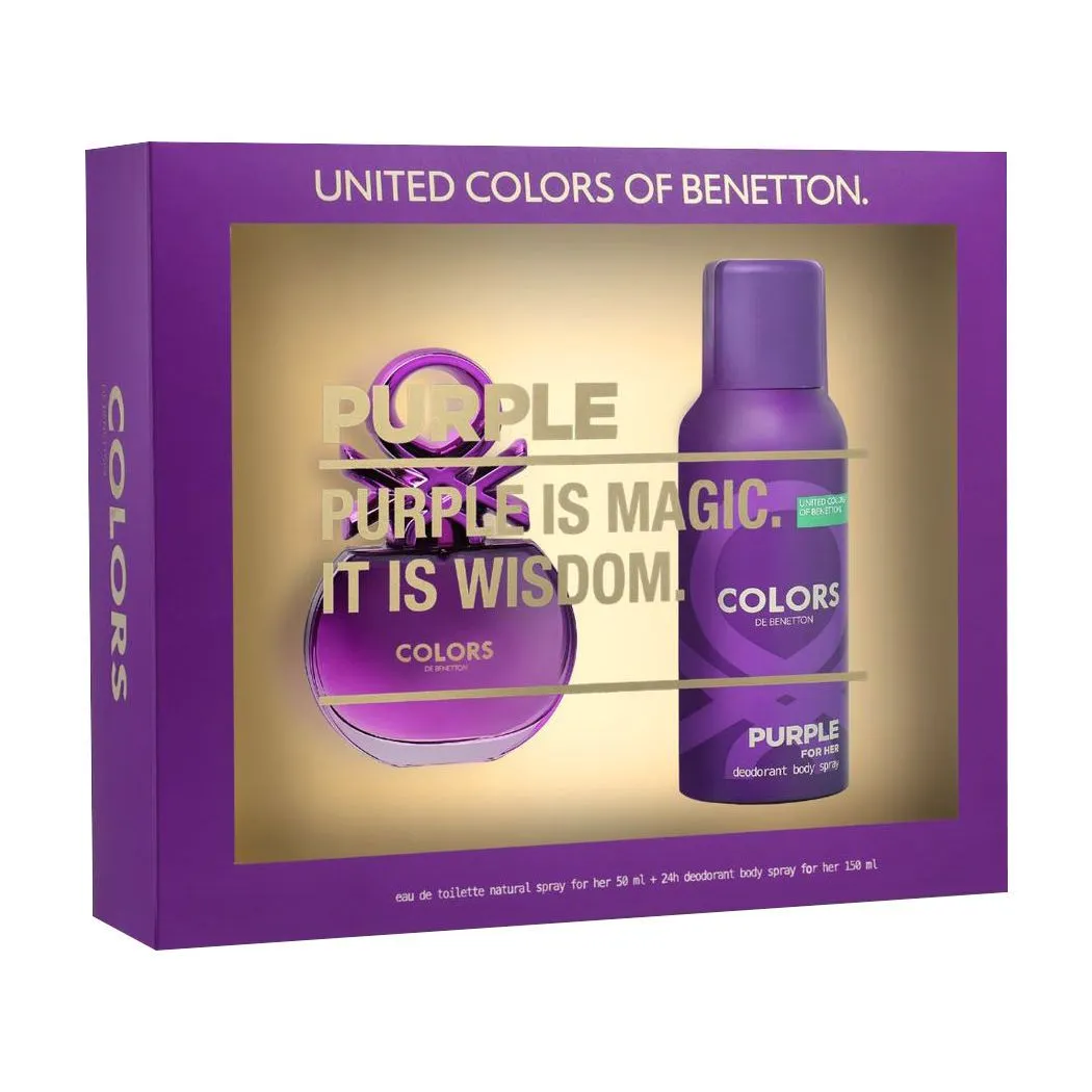 COLORS PURPLE EDT 50 ML + DEO 150  BENETTON