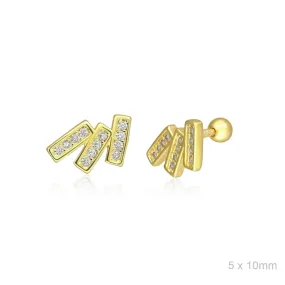 Pendientes Piercing Paris en Plata - JOYAS DE IRENE