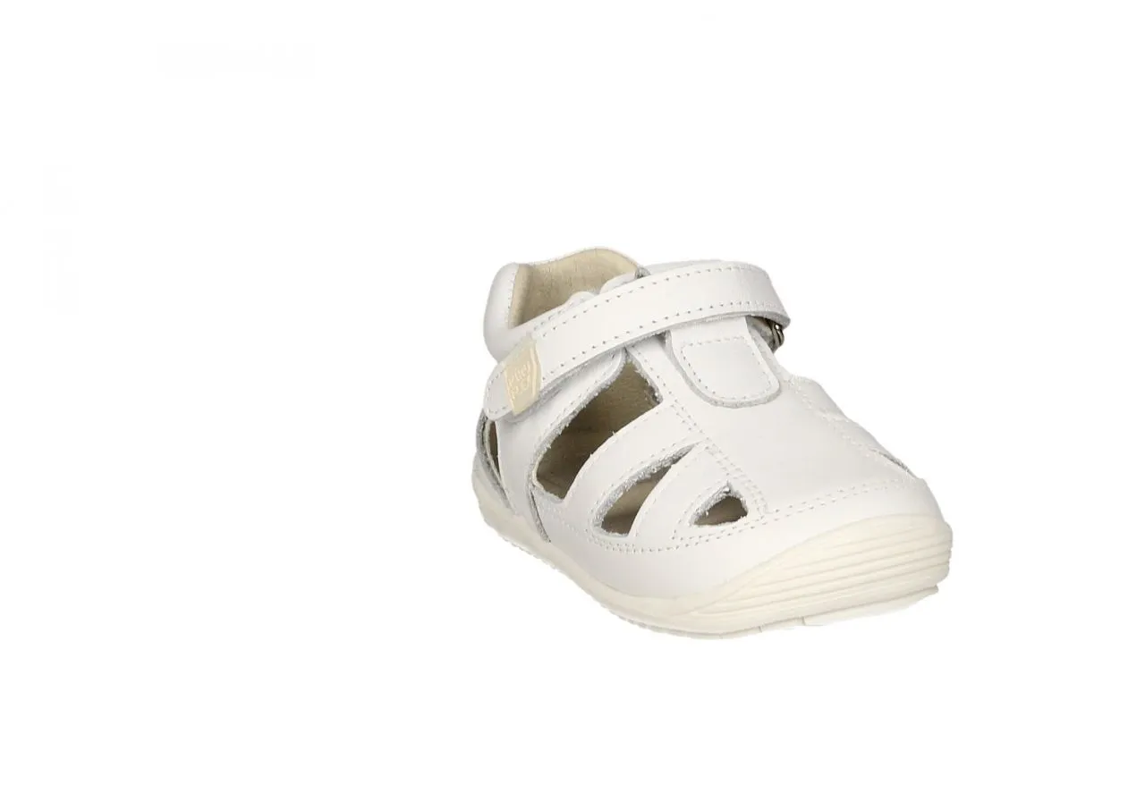 Pepito Velcro Piel Blanco