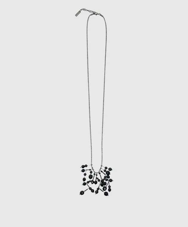 Peserico Black necklace with monil chain