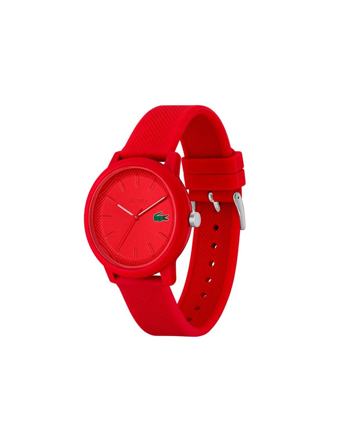 Reloj 3 agujas, caja de TR90 rojo mate de 42mm