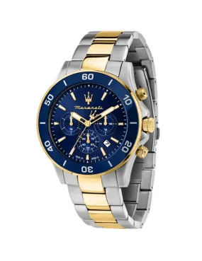 Reloj Maserati Hombre Competizione Cerámica Azul Acero Bicolor